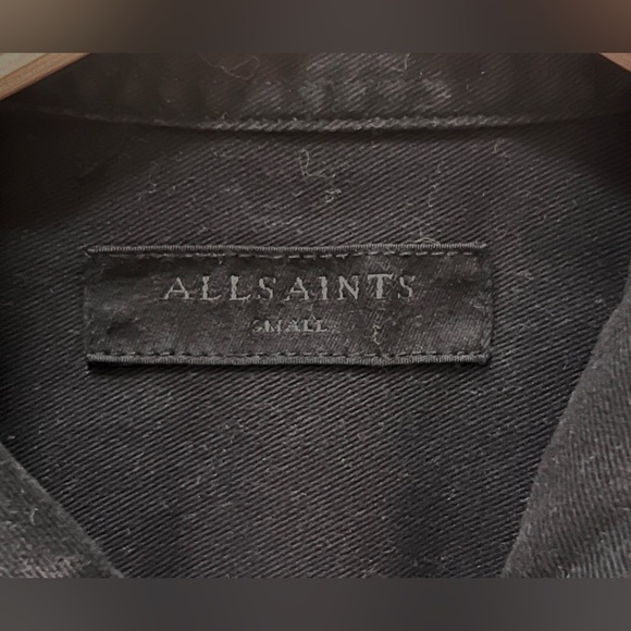 ALLSAINTS Spotter Cotton Denim Button-Up Shirt Jacket men’s size Small - Picture 8 of 8